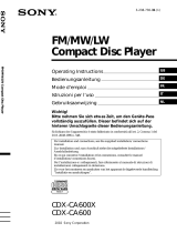 Sony CDX-CA600 Bedienungsanleitung