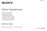 Sony MDR-EX1000 Bedienungsanleitung