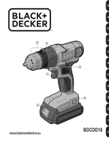 Black & Decker 1-Gang Akku-Bohrschrauber 18 Volt BDCDD18N Bedienungsanleitung