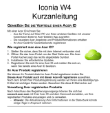 Acer Iconia W Schnellstartanleitung