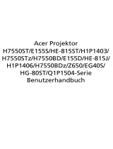 Acer H7550BDz Benutzerhandbuch