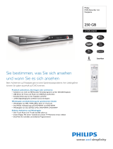 Philips DVDR3460H/31 Product Datasheet