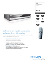Philips DVDR3440H/31 Product Datasheet