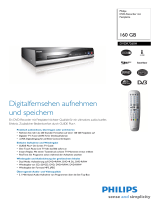 Philips DVDR7260H/31 Product Datasheet