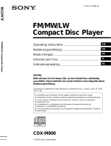 Sony CDX-M800 Bedienungsanleitung