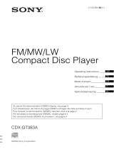 Sony CDX-GT383A Bedienungsanleitung