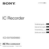 Sony ICD-SX750 Schnellstartanleitung
