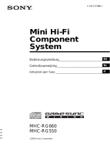 Sony MHC-RG550 Bedienungsanleitung