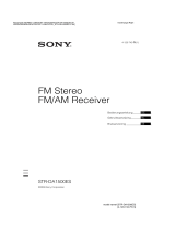 Sony STR-DA1500ES Bedienungsanleitung