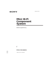 Sony MHC-RX100AV Bedienungsanleitung