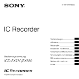 Sony ICD-SX850 Bedienungsanleitung