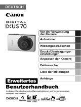 Canon DIGITAL IXUS 70 Bedienungsanleitung
