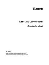 Canon Laser Shot LBP1210 Benutzerhandbuch