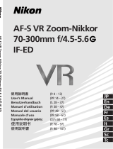 Nikon Nikkor AF-S VR Zoom-Nikkor 70-300mm f/4.5-5.6G IF-ED Objektiv Benutzerhandbuch