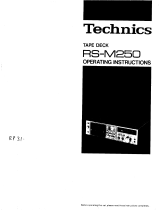 Technics RSM250 Bedienungsanleitung