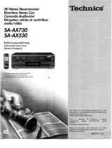 Panasonic SA-AX530 Bedienungsanleitung