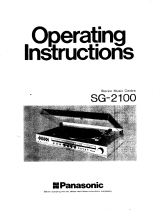 Panasonic SG2100 Bedienungsanleitung