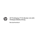 HP ProDisplay P17A 17-inch 5:4 LED Backlit Monitor Benutzerhandbuch