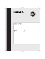 Hoover HDC 75 TEXDE Benutzerhandbuch
