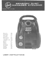 Hoover SENSORY DUST MANAGER CYCLONIC Bedienungsanleitung