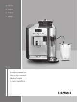 Siemens Fully automatic coffee machine Bedienungsanleitung