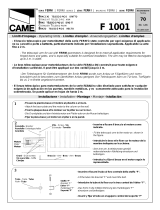 CAME F1001 Bedienungsanleitung