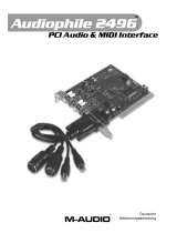 M-Audio PCI Audio & MIDI Interface Audiophile 2496 Benutzerhandbuch