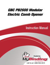MyBinding GBC PB2600 Electric Comb Opener Benutzerhandbuch