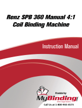 MyBinding Renz SPB 360 ComfortPlus Electric 4:1 Coil Binding Machine Benutzerhandbuch