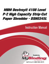 MyBinding MBM Destroyit 4108 Level P-2 Strip-Cut Paper Shredder Benutzerhandbuch