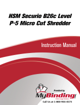 MyBinding HSM Securio B26C Level 4 Micro Cut Shredder Benutzerhandbuch