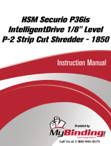 MyBinding HSM Securio P36s Level 2 Strip Cut Office Shredder Benutzerhandbuch