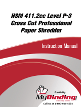 MyBinding HSM 411.2cc Level 3 Cross Cut Professional Paper Shredder Benutzerhandbuch