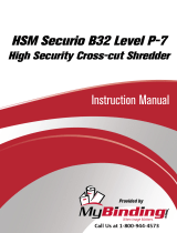 MyBinding HSM Securio B32 L6 Cross Cut Shredder Benutzerhandbuch