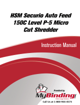 MyBinding HSM Securio Auto Feed 150C Level 4 Micro Cut Shredder Benutzerhandbuch