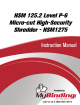 MyBinding HSM 125.2 Level 5 Micro Cut Shredder Benutzerhandbuch