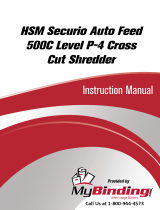 MyBinding HSM Securio Auto Feed 500C Cross Cut Shredder Benutzerhandbuch