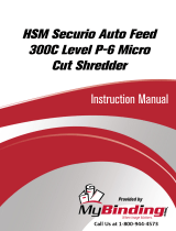 MyBinding HSM Securio Auto Feed 300C Level 5 Micro Cut Shredder Benutzerhandbuch