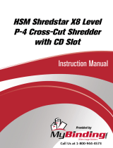 HSM HSM Shredstar X8 Level P-4 Cross-Cut Shredder Benutzerhandbuch