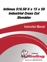 MyBinding Intimus S16.50 6 x 15 x 50 Industrial Cross Cut Shredder Benutzerhandbuch