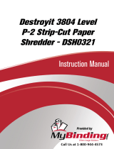 MyBinding MBM Destroyit 3804 Strip Cut Business Shredder DSH0321 Benutzerhandbuch