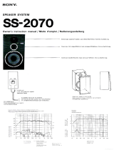 Sony SS-2070 Bedienungsanleitung