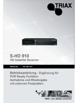 Triax S-HD 910 Bedienungsanleitung