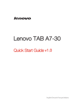 Lenovo Tab A7-30 Schnellstartanleitung