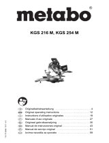 Metabo KGS 216 Bedienungsanleitung