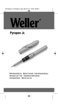 Weller Pyropen Jr. Operating Instructions Manual