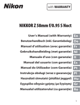Nikon NIKKOR Z 58mm f/0.95 S Noct Benutzerhandbuch