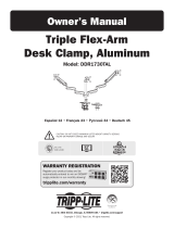 Tripp Lite Owner's Manual - Triple Flex-ArmDesk Clamp, Aluminum - DDR1730TAL Bedienungsanleitung