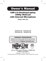 Tripp Lite Owner's Manual - USB 2.0 Desktop/Laptop 1080p Webcam Bedienungsanleitung