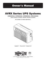 Tripp Lite Owner's Manual AVRX Series UPS Systems Bedienungsanleitung